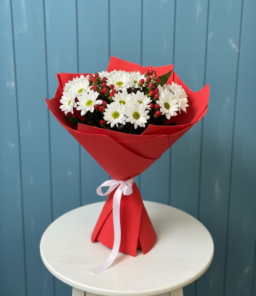 Букет цветов из: Хризантемы в Умёт