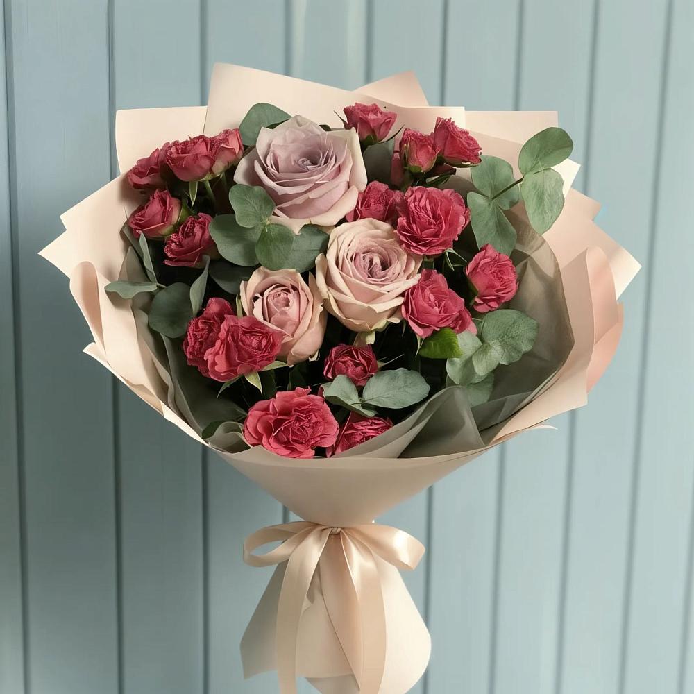 Букет цветов из: Гвоздики и Розы в Умёт