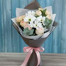 Букет цветов из:  Хризантемы и Розы #REPLACE_PRED# Умёт