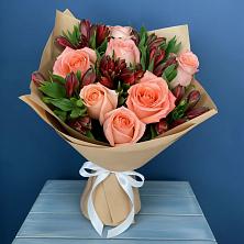 Букет цветов из:  Розы и Альстромерии в Умёт