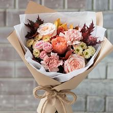 Букет цветов из:  Гвоздики, Хризантемы и Розы в Умёт
