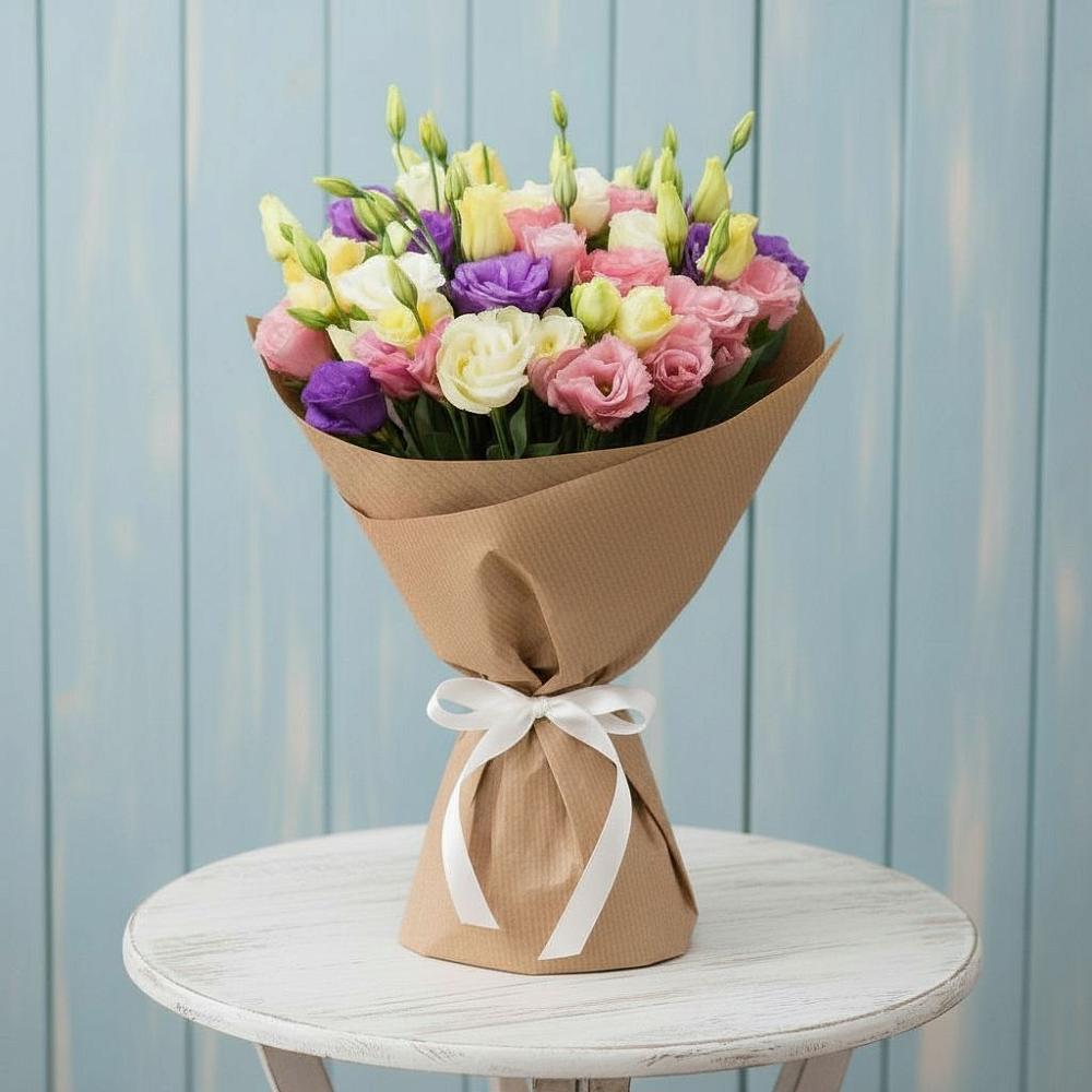 Букет цветов из: Лизиантусы в Умёт