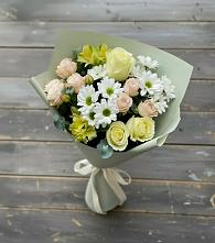 Букет цветов из:  Альстромерии, Розы и Хризантемы #REPLACE_PRED# Умёт