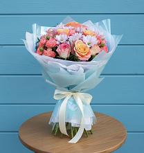 Букет цветов из:  Хризантемы и Розы в Умёт